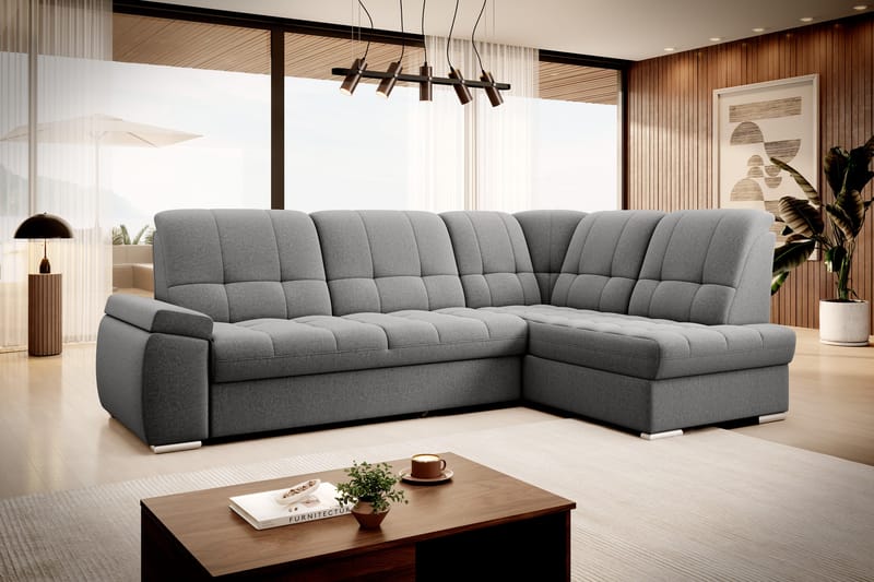 Sajana Bäddsoffa m. Schäslong 3-sits - Grå - Möbler - Soffa - Bäddsoffa
