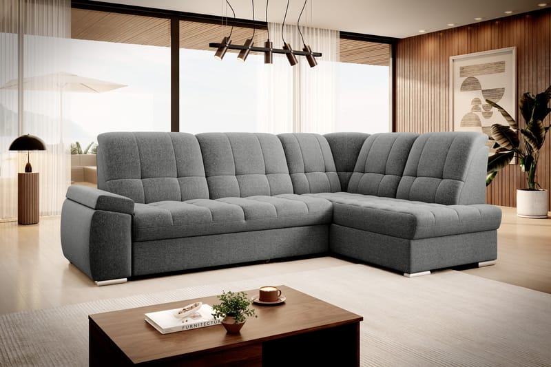 Sajana Bäddsoffa m. Schäslong 3-sits - Grå - Möbler - Soffa - Bäddsoffa