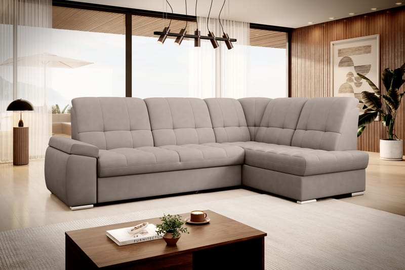 Sajana Bäddsoffa m. Schäslong 3-sits - Grå - Möbler - Soffa - Bäddsoffa