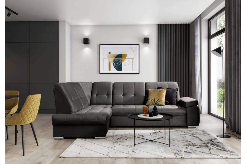 Sajana Bäddsoffa m. Schäslong 3-sits - Grå - Möbler - Soffa - Bäddsoffa