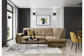 Sajana Bäddsoffa m. Schäslong 3-sits - Ljusbrun - Möbler - Soffa - Bäddsoffa