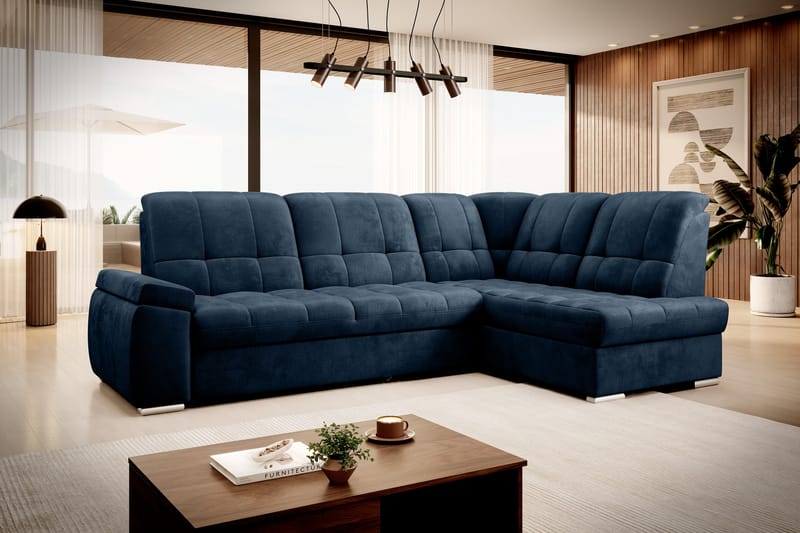 Sajana Bäddsoffa m. Schäslong 3-sits - Mörkblå - Möbler - Soffa - Bäddsoffa