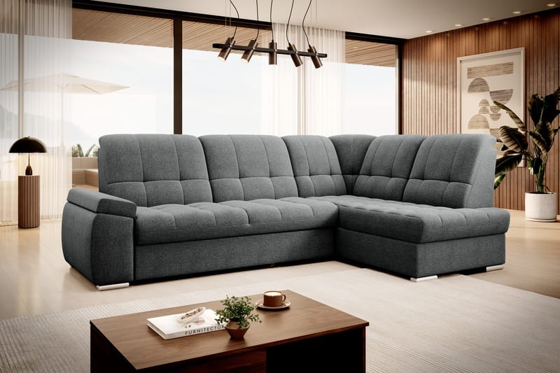 Sajana Bäddsoffa m. Schäslong 3-sits - Mörkgrå - Möbler - Soffa - Bäddsoffa