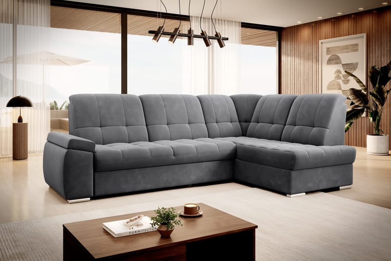 Sajana Bäddsoffa m. Schäslong 3-sits - Mörkgrå - Möbler - Soffa - Bäddsoffa