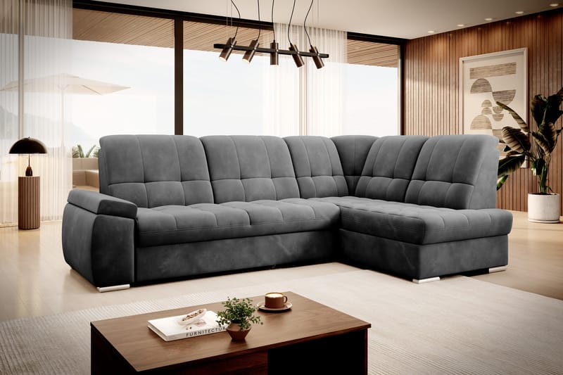 Sajana Bäddsoffa m. Schäslong 3-sits - Mörkgrå - Möbler - Soffa - Bäddsoffa
