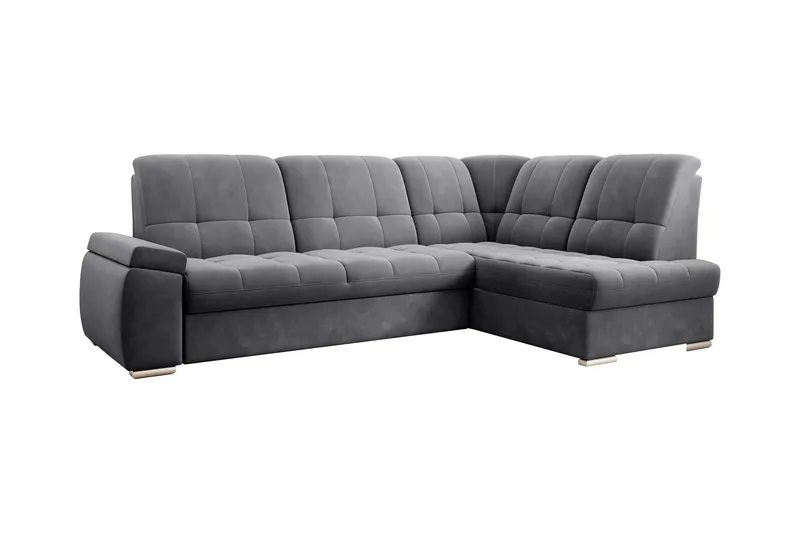 Sajana Bäddsoffa m. Schäslong 3-sits, Mörkgrå