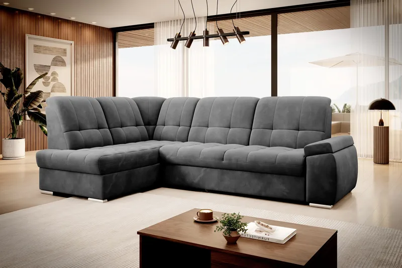 Sajana Bäddsoffa m. Schäslong 3-sits - Mörkgrå - Möbler - Soffa - Bäddsoffa