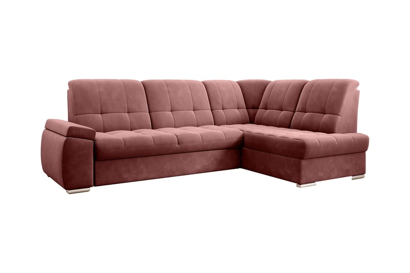 Sajana Bäddsoffa m. Schäslong 3-sits - Rosa - Bäddsoffa