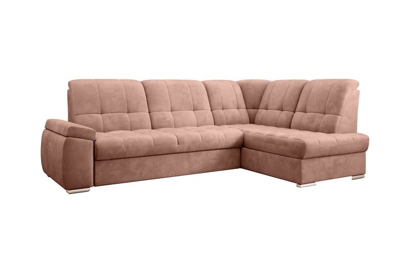 Sajana Bäddsoffa m. Schäslong 3-sits - Rosa - Bäddsoffa