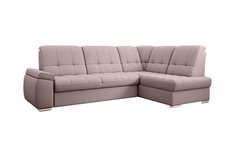 Sajana Bäddsoffa m. Schäslong 3-sits - Rosa - Bäddsoffa