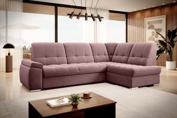 Sajana Bäddsoffa m. Schäslong 3-sits - Rosa - Möbler - Soffa - Bäddsoffa