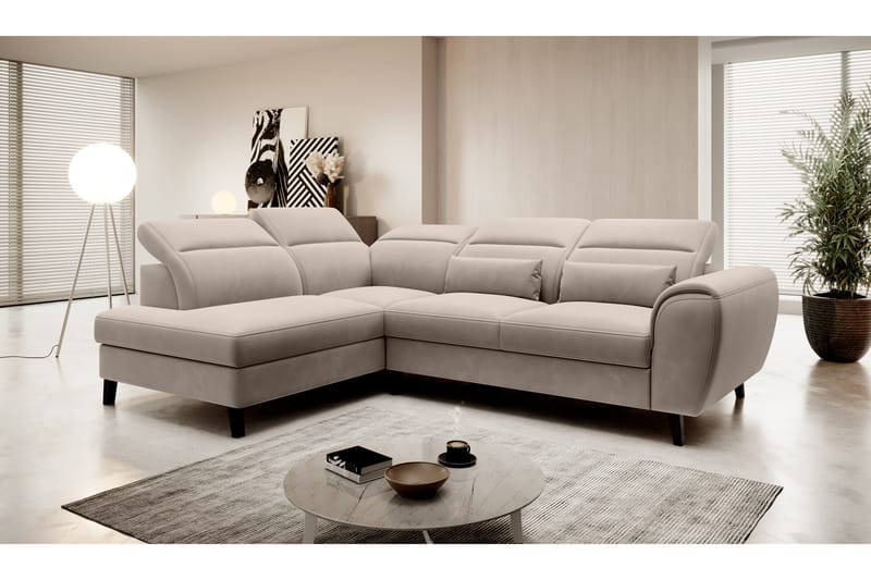 Sajda Bäddsoffa m. Schäslong 3-sits - Beige - Möbler - Soffa - Bäddsoffa