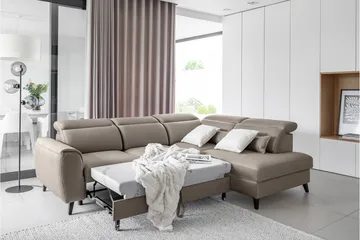 Sajda Bäddsoffa m. Schäslong 3-sits - Beige - Möbler - Soffa - Bäddsoffa