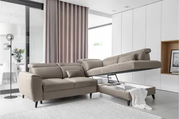 Sajda Bäddsoffa m. Schäslong 3-sits - Beige - Möbler - Soffa - Bäddsoffa