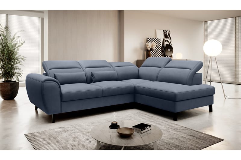 Sajda Bäddsoffa m. Schäslong 3-sits - Mörkblå - Möbler - Soffa - Bäddsoffa