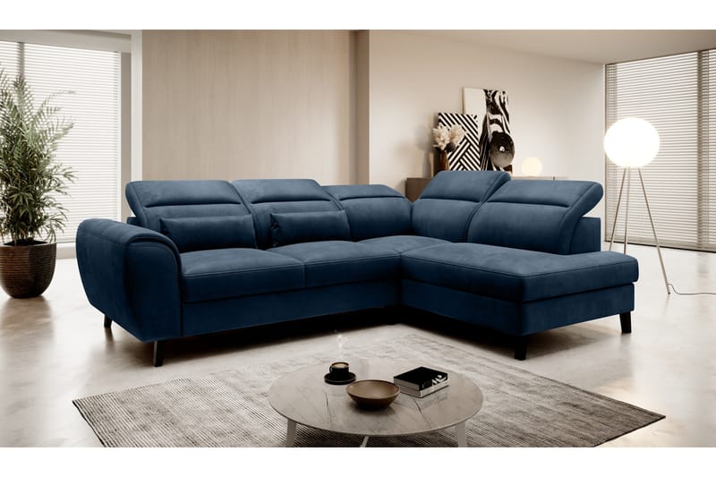 Sajda Bäddsoffa m. Schäslong 3-sits - Mörkblå - Möbler - Soffa - Bäddsoffa