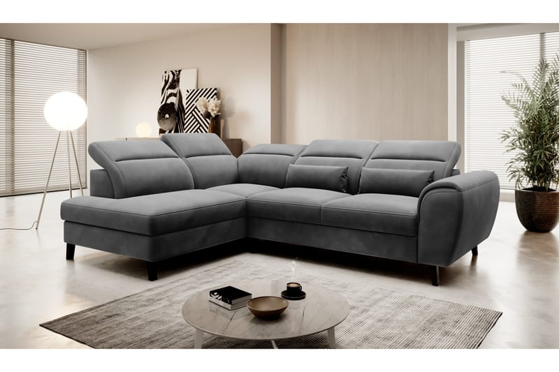Sajda Bäddsoffa m. Schäslong 3-sits - Mörkgrå - Möbler - Soffa - Bäddsoffa