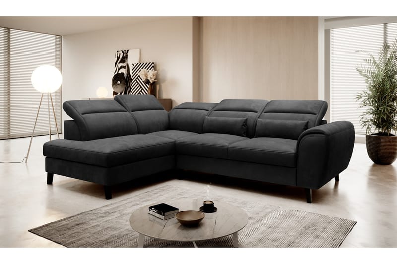 Sajda Bäddsoffa m. Schäslong 3-sits - Mörkgrå - Möbler - Soffa - Bäddsoffa