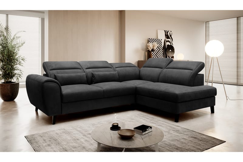 Sajda Bäddsoffa m. Schäslong 3-sits - Mörkgrå - Möbler - Soffa - Bäddsoffa