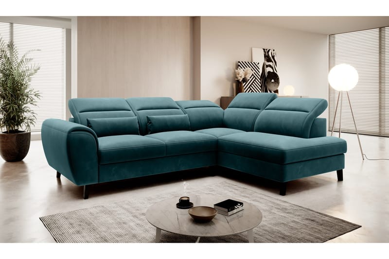 Sajda Bäddsoffa m. Schäslong 3-sits - Mörkgrön - Möbler - Soffa - Bäddsoffa