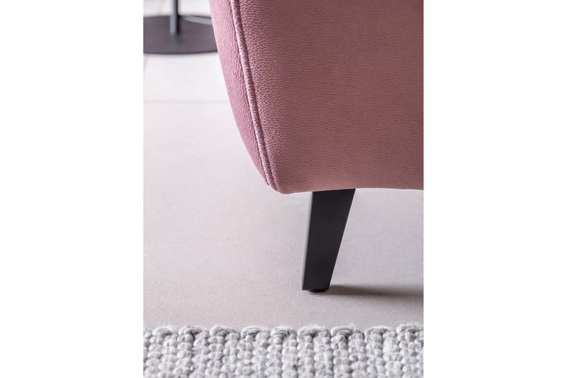 Sajda Bäddsoffa m. Schäslong 3-sits - Rosa - Bäddsoffa