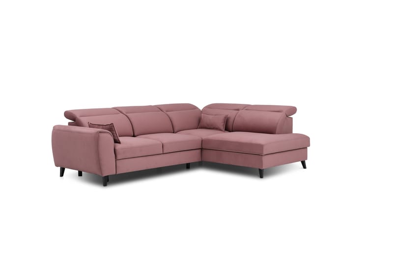 Sajda Bäddsoffa m. Schäslong 3-sits - Rosa - Bäddsoffa