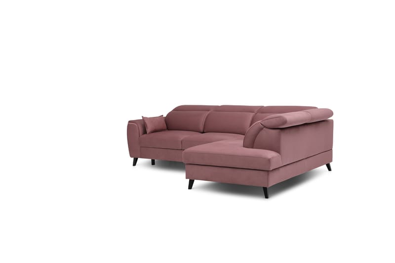 Sajda Bäddsoffa m. Schäslong 3-sits - Rosa - Bäddsoffa