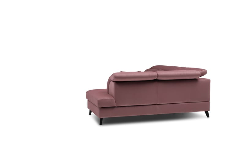 Sajda Bäddsoffa m. Schäslong 3-sits - Rosa - Bäddsoffa