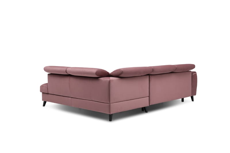 Sajda Bäddsoffa m. Schäslong 3-sits - Rosa - Bäddsoffa