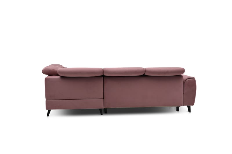 Sajda Bäddsoffa m. Schäslong 3-sits - Rosa - Bäddsoffa