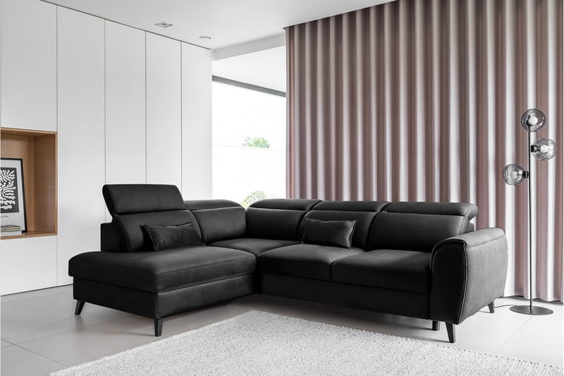 Sajda Bäddsoffa m. Schäslong 3-sits - Svart - Möbler - Soffa - Bäddsoffa