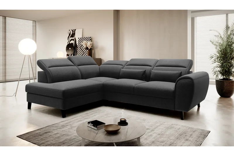 Sajda Bäddsoffa m. Schäslong 3-sits - Svart - Möbler - Soffa - Bäddsoffa