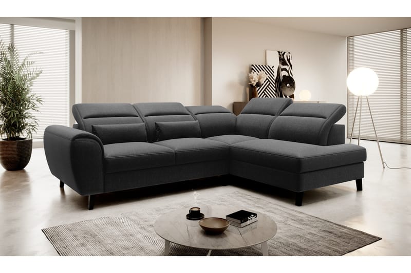 Sajda Bäddsoffa m. Schäslong 3-sits - Svart - Möbler - Soffa - Bäddsoffa