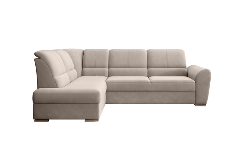 Sajmon Bäddsoffa m. Schäslong 3-sits - Beige - Bäddsoffa