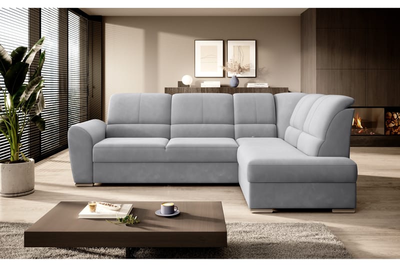 Sajmon Bäddsoffa m. Schäslong 3-sits - Grå - Möbler - Soffa - Bäddsoffa