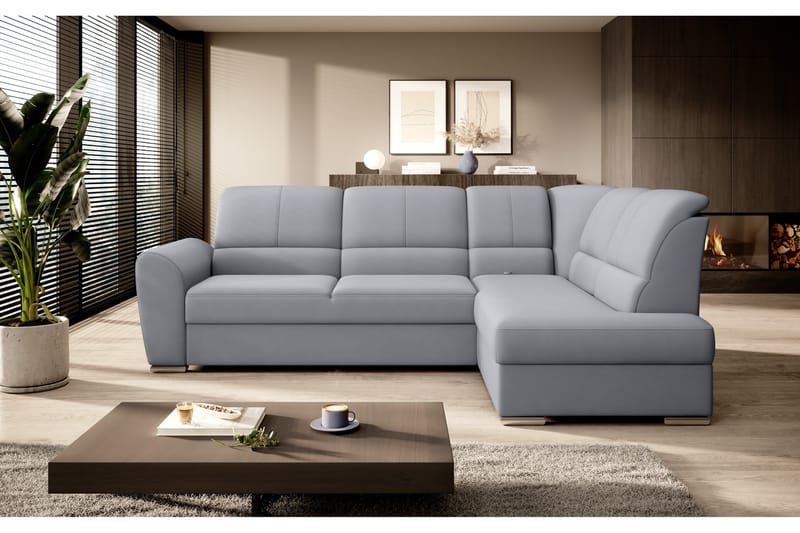 Sajmon Bäddsoffa m. Schäslong 3-sits - Grå - Möbler - Soffa - Bäddsoffa