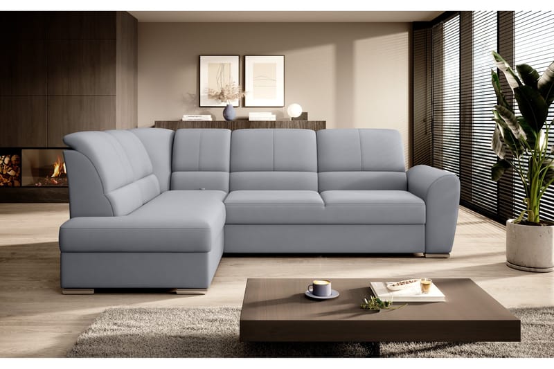 Sajmon Bäddsoffa m. Schäslong 3-sits - Grå - Möbler - Soffa - Bäddsoffa