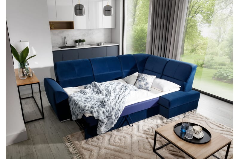 Sajmon Bäddsoffa m. Schäslong 3-sits - Mörkgrå - Möbler - Soffa - Bäddsoffa