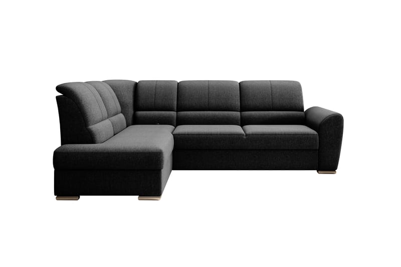 Sajmon Bäddsoffa m. Schäslong 3-sits - Svart - Möbler - Soffa - Bäddsoffa