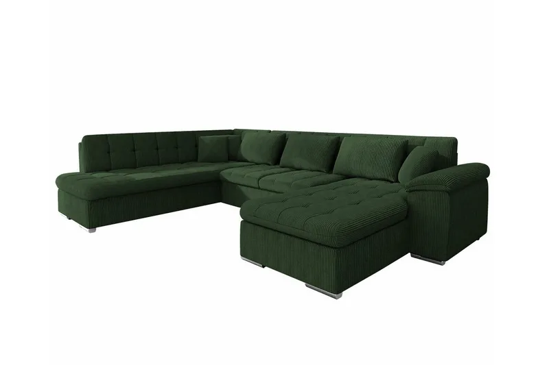 Sakri 5-sits Hörnbäddsoffa Dark green, undefined