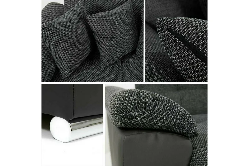 Sakri 5-sits Hörnbäddsoffa Light grey/Dark grey - Möbler - Soffa - Bäddsoffa