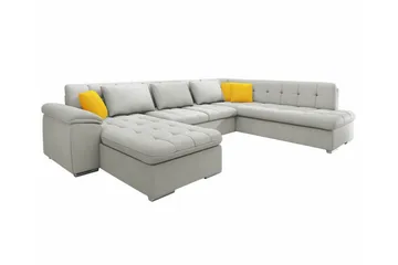 Sakri 5-sits Hörnbäddsoffa Ljusgrå - Möbler - Soffa - Bäddsoffa
