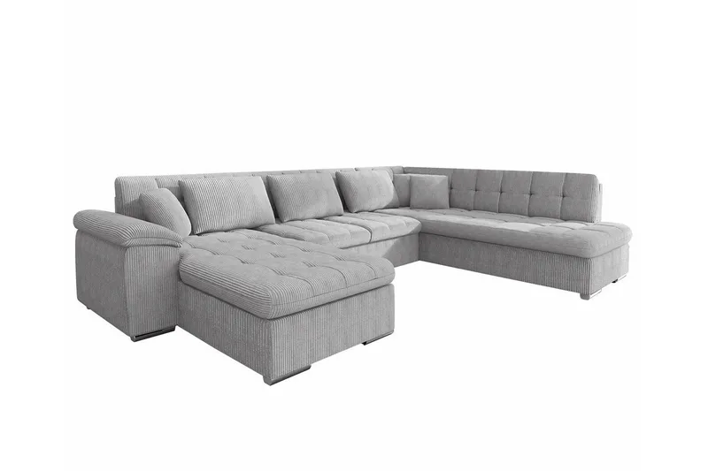 Sakri 5-sits Hörnbäddsoffa Ljusgrå, undefined