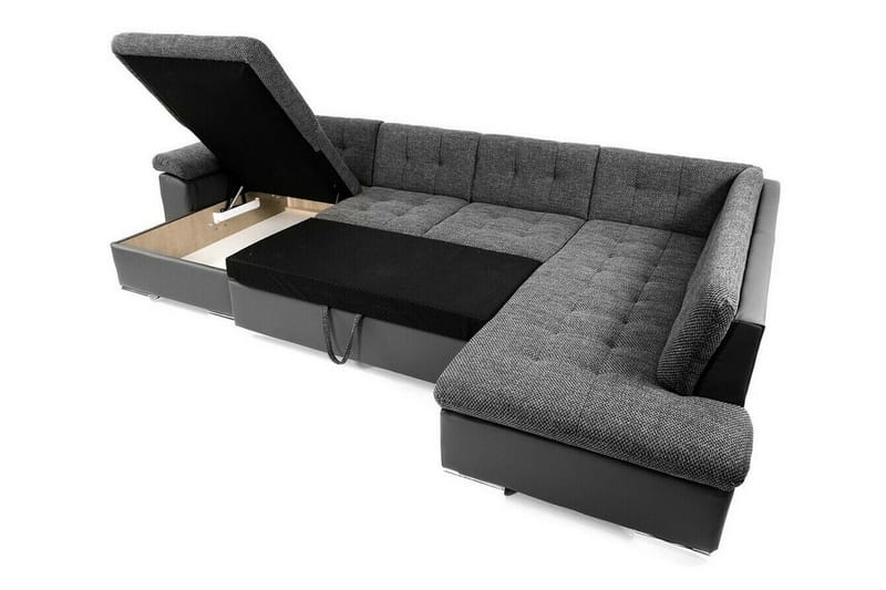 Sakri 5-sits Hörnbäddsoffa NO_BRAND Ljusgrå - Möbler - Soffa - Bäddsoffa