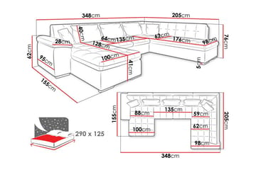 Sakri 5-sits Hörnbäddsoffa - Möbler - Soffa - Bäddsoffa