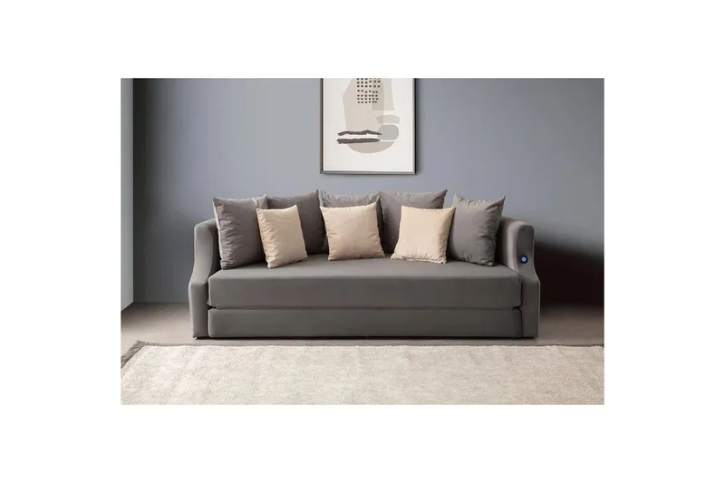 Salrican Bäddsoffa 3-sits - Grå - Möbler - Soffa - Bäddsoffa