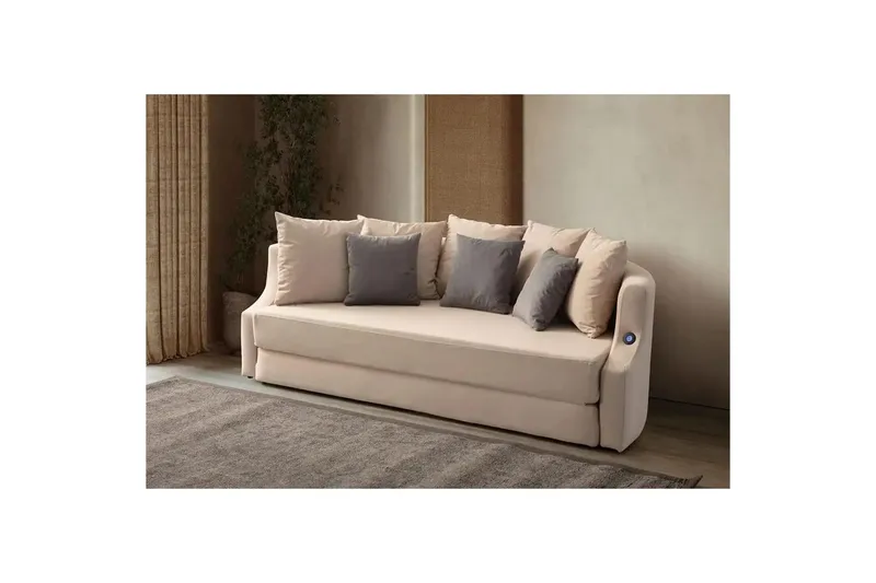 Salrican Bäddsoffa 3-sits - Krämvit - Möbler - Soffa - Bäddsoffa