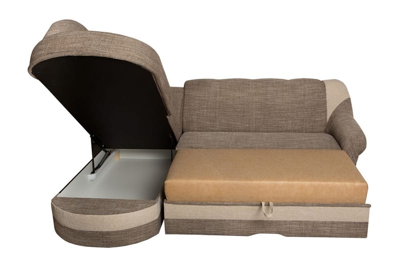 Sandra 7-sits Hörnbäddsoffa Vänster - Beige/Grå - Möbler - Soffa - Bäddsoffa