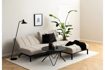 Sapita 2-sits Längsbäddad Bäddsoffa 120x200 cm i Tyg - Beige - Möbler - Soffa - Bäddsoffa