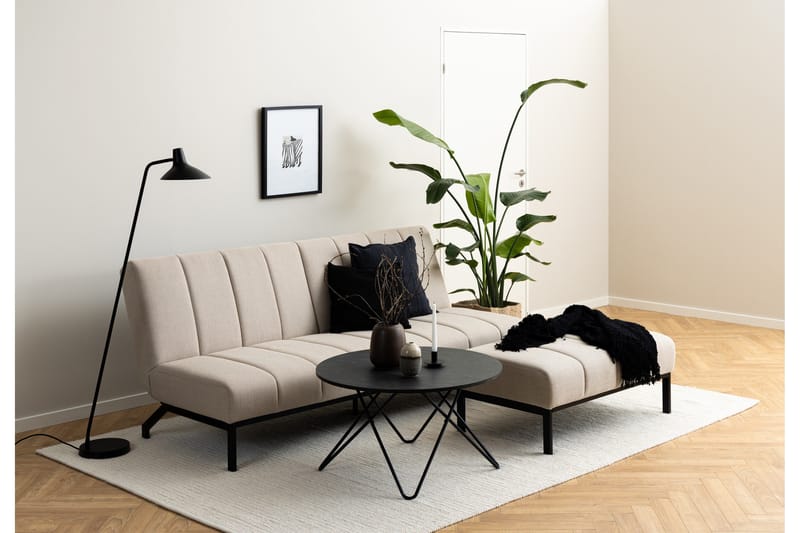 Sapita 2-sits Längsbäddad Bäddsoffa 120x200 cm i Tyg - Beige - Möbler - Soffa - Bäddsoffa